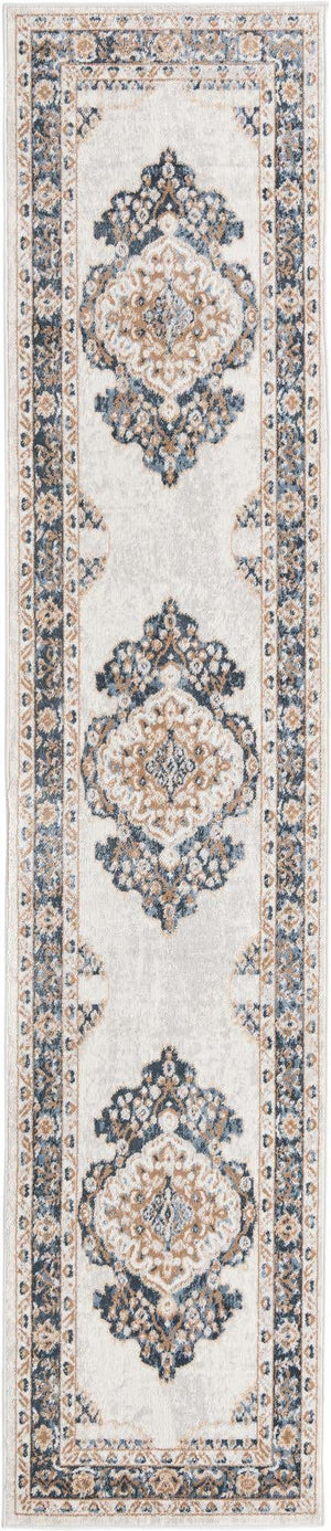 Cream 2' 7 x 12' Oxford Runner Area Rug