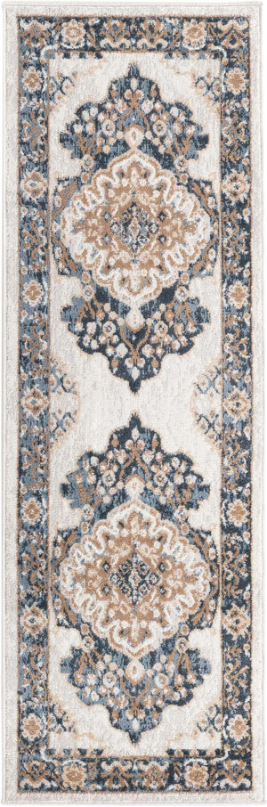 Cream 2' x 6' 1 Oxford Runner Area Rug