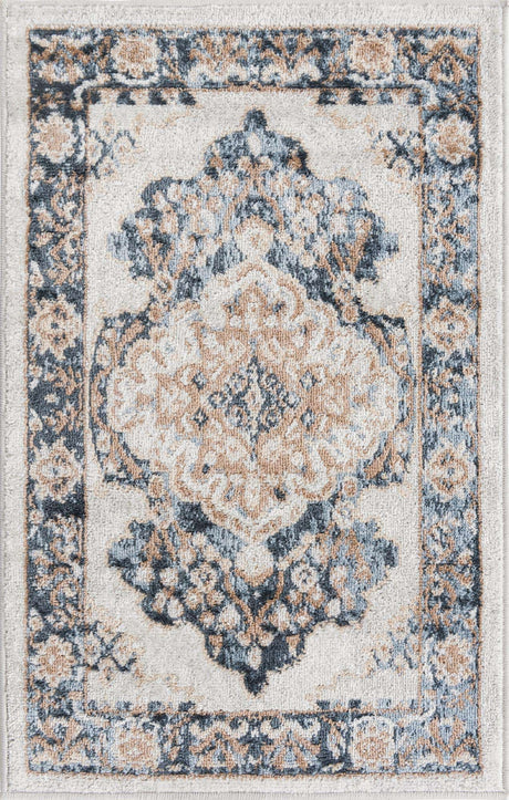 Cream 2' x 3' 1 Oxford Rectangle Area Rug