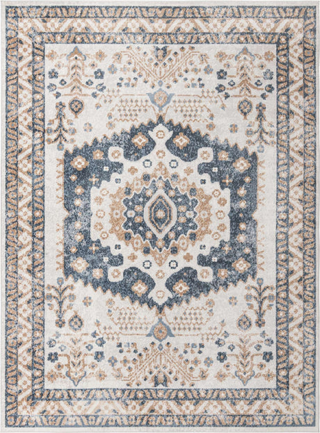 Cream 9' x 12' Oxford Rectangle Area Rug