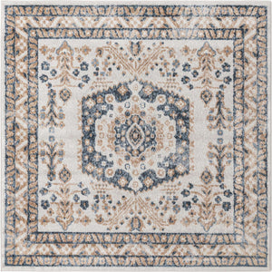 Cream 6' x 6' Oxford Square Area Rug