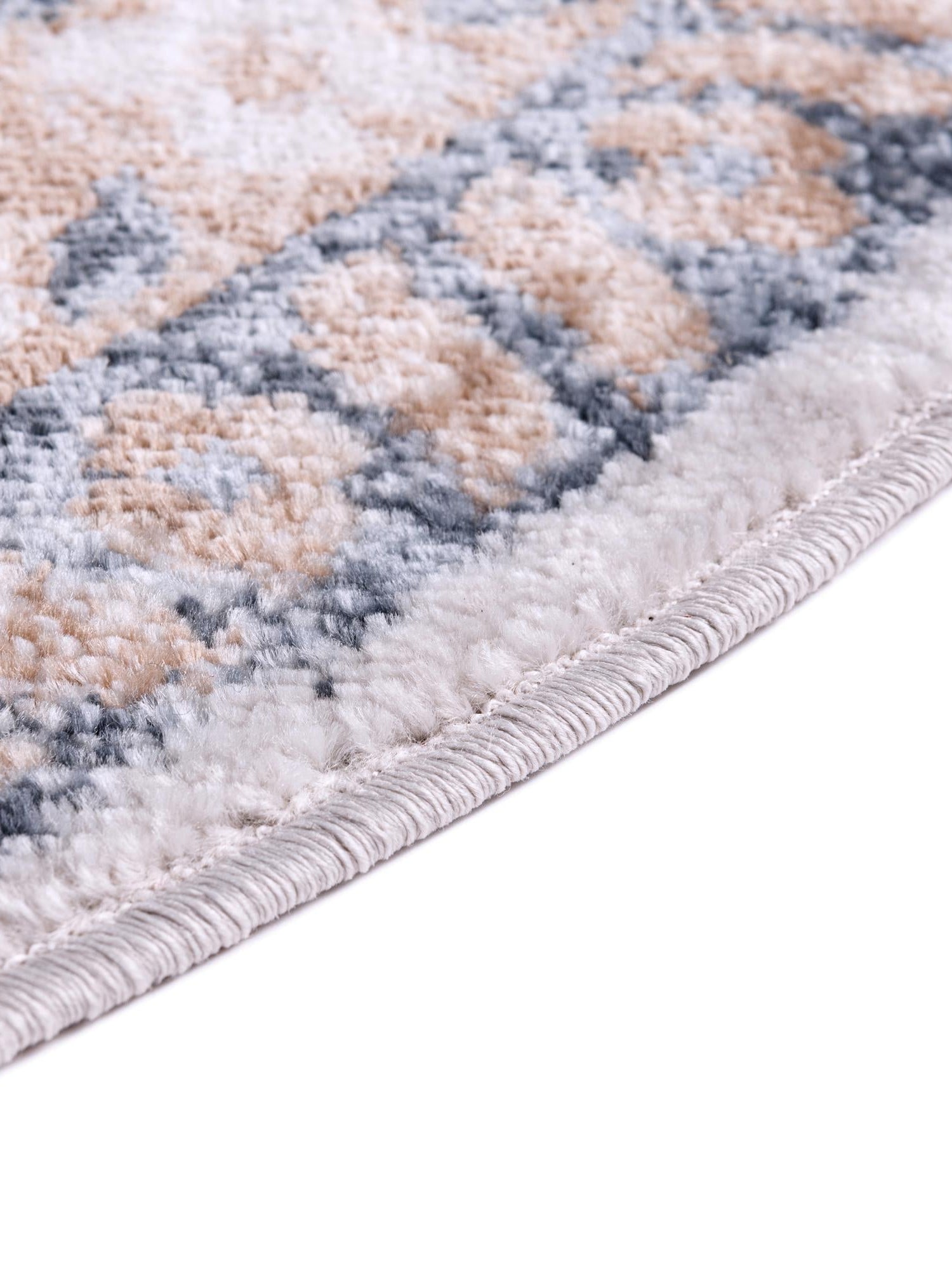 Cream 5' x 5' Oxford Round Area Rug Traditional Design 100% Polypropylene Carpet for Living Room, Bedrooms, Dining, Office for Sale at Rug Engine