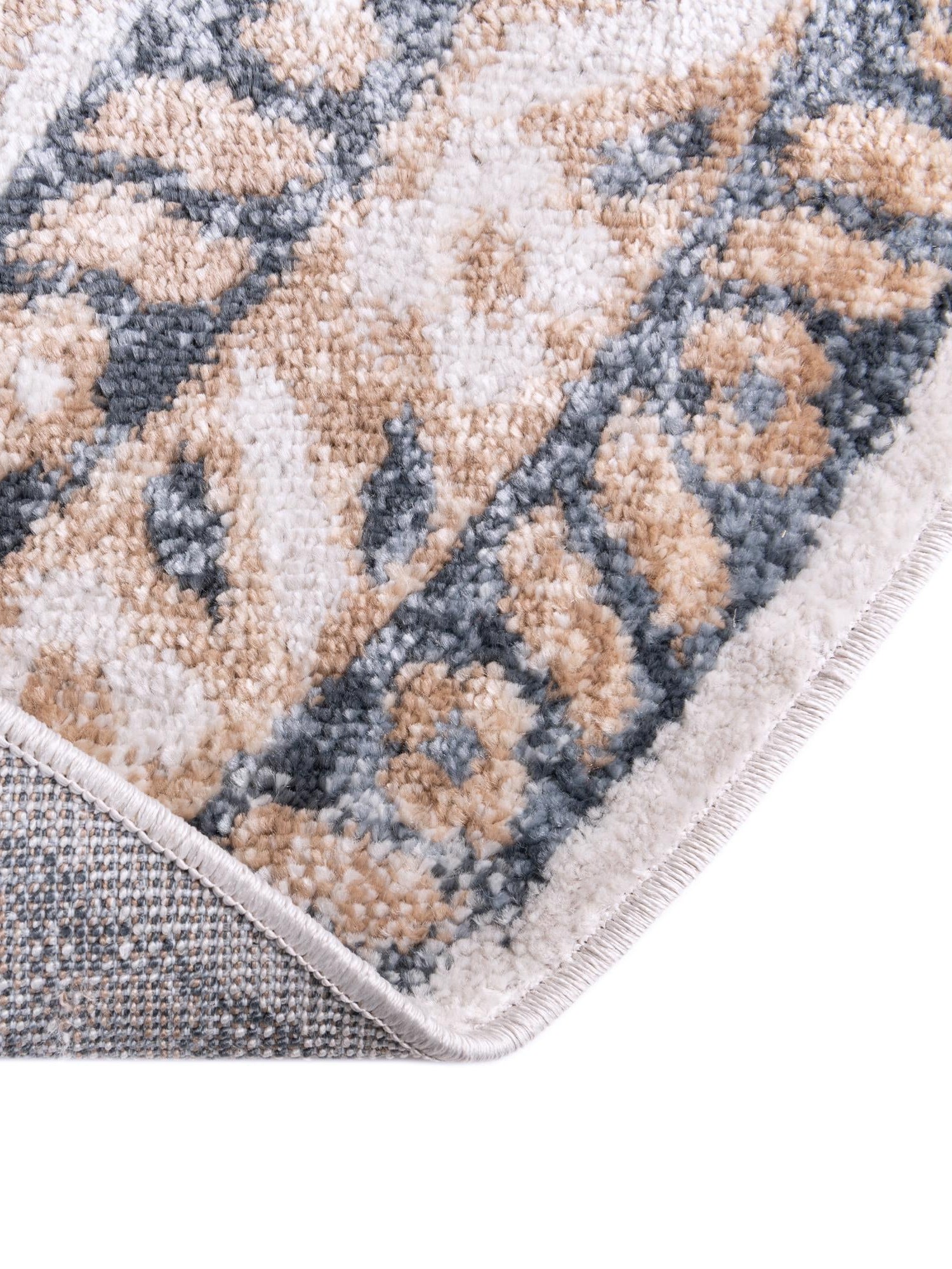 Cream 5' x 5' Oxford Round Area Rug Traditional Design 100% Polypropylene Carpet for Living Room, Bedrooms, Dining, Office for Sale at Rug Engine