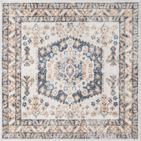 Cream 4' 1 x 4' 1 Oxford Square Area Rug