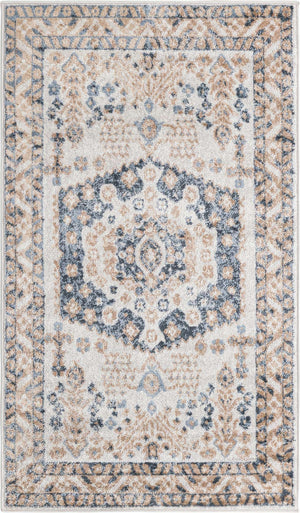Cream 3' x 5' 3 Oxford Rectangle Area Rug
