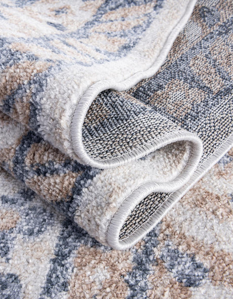Cream 2' 7 x 10' Oxford Runner Area Rug