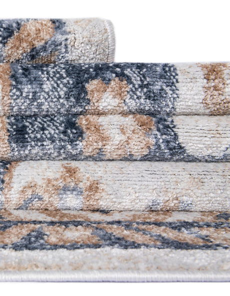 Cream 2' 7 x 10' Oxford Runner Area Rug Traditional Design 100% Polypropylene Carpet for Living Room, Bedrooms, Dining, Office for Sale at Rug Engine
