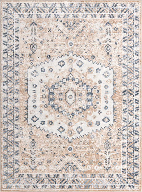 Beige 10' x 13' Oxford Rectangle Area Rug