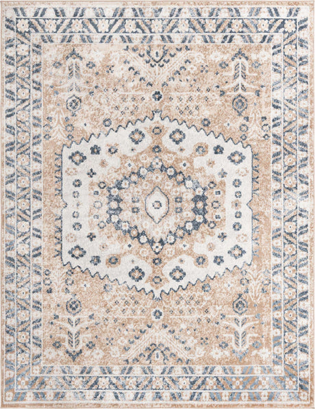 Beige 7' 10 x 10' Oxford Rectangle Area Rug
