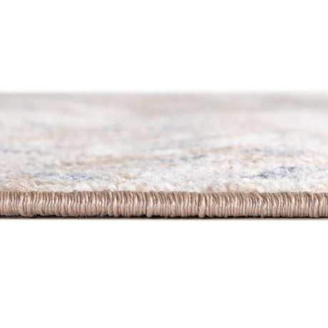 Beige 7' 1 x 7' 1 Oxford Octagon Area Rug Traditional Design 100% Polypropylene Carpet for Living Room, Bedrooms, Dining, Office for Sale at Rug Engine
