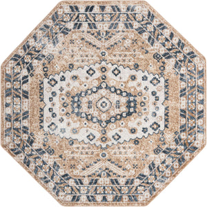Beige 7' 1 x 7' 1 Oxford Octagon Area Rug