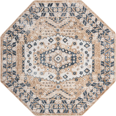 Beige 7' 1 x 7' 1 Oxford Octagon Area Rug
