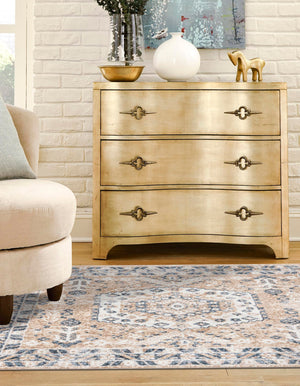 Beige 4' 1 x 4' 1 Oxford Square Area Rug