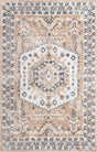 Beige 5' 3 x 8' Oxford Rectangle Area Rug