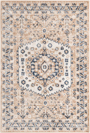 Beige 4' x 6' Oxford Rectangle Area Rug