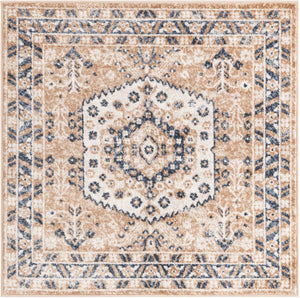Beige 4' 1 x 4' 1 Oxford Square Area Rug