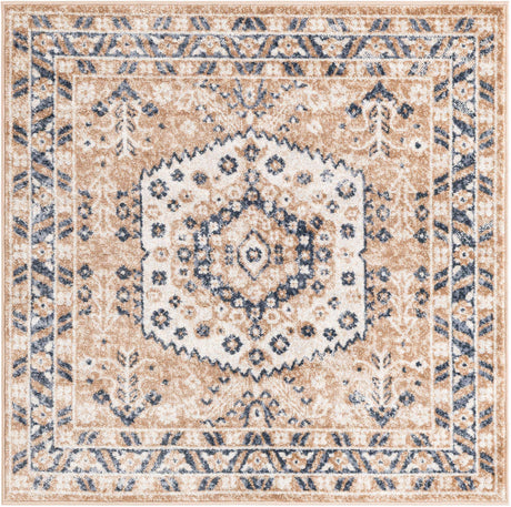 Beige 4' 1 x 4' 1 Oxford Square Area Rug