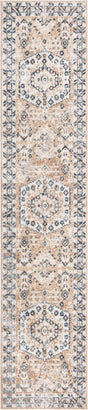 Beige 2' 7 x 12' Oxford Runner Area Rug