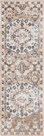 Beige 2' x 6' 1 Oxford Runner Area Rug Traditional Design 100% Polypropylene Carpet for Living Room, Bedrooms, Dining, Office for Sale at Rug Engine