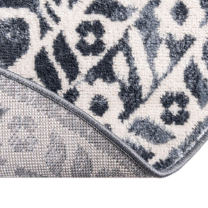 Blue 7' x 7' Oxford Round Area Rug