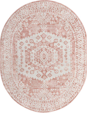 Pink 8' x 10' Oxford Oval Area Rug
