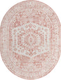 Pink 8' x 10' Oxford Oval Area Rug