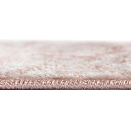 Pink 7' x 7' Oxford Octagon Area Rug Traditional Design 100% Polypropylene Carpet for Living Room, Bedrooms, Dining, Office for Sale at Rug Engine