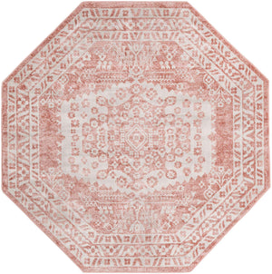 Pink 7' x 7' Oxford Octagon Area Rug
