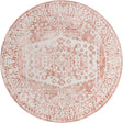 Pink 7' x 7' Oxford Round Area Rug