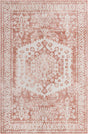 Pink 6' x 9' Oxford Rectangle Area Rug Traditional Design 100% Polypropylene Carpet for Living Room, Bedrooms, Dining, Office for Sale at Rug Engine