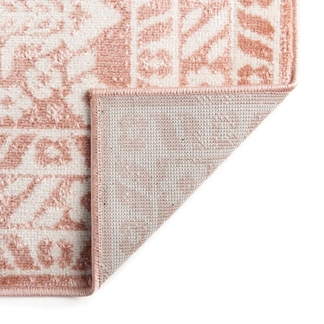 Pink 8' x 10' Oxford Rectangle Area Rug Traditional Design 100% Polypropylene Carpet for Living Room, Bedrooms, Dining, Office for Sale at Rug Engine