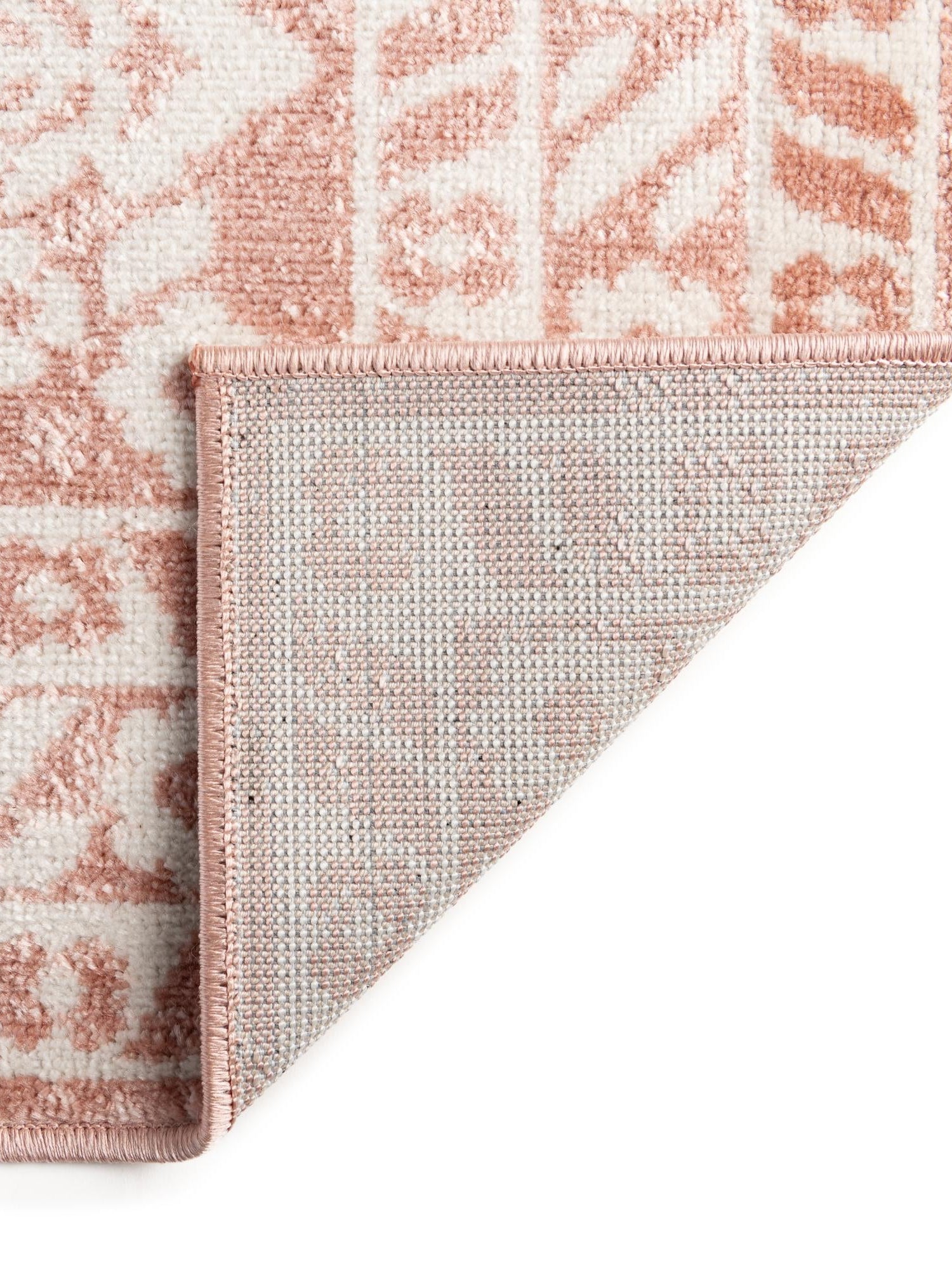 Pink 4' 1 x 6' 1 Oxford Rectangle Area Rug Traditional Design 100% Polypropylene Carpet for Living Room, Bedrooms, Dining, Office for Sale at Rug Engine