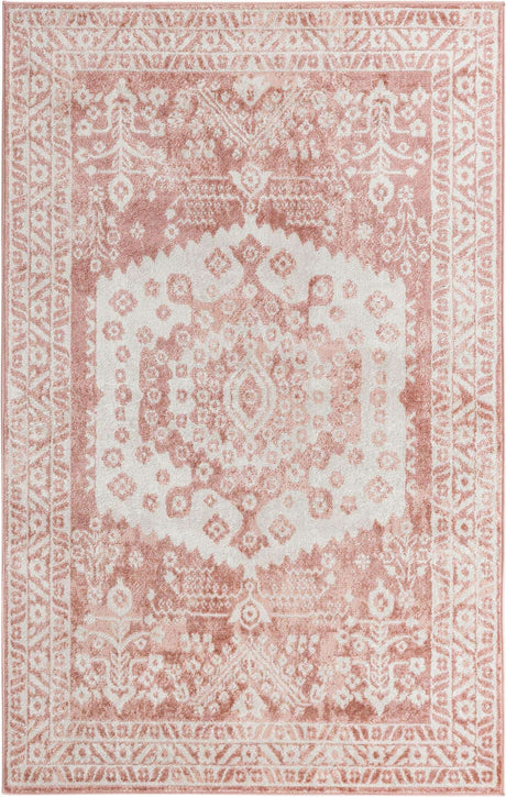 Pink 5' 3 x 8' Oxford Rectangle Area Rug