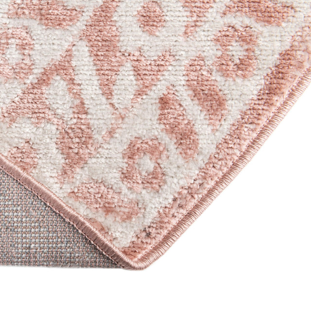 Pink 5' x 5' Oxford Round Area Rug