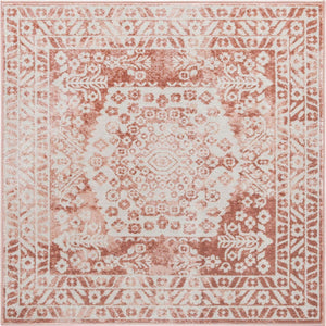 Pink 4' x 4' Oxford Square Area Rug