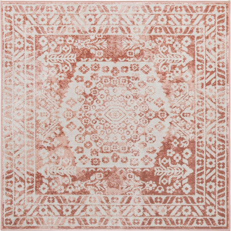Pink 4' x 4' Oxford Square Area Rug