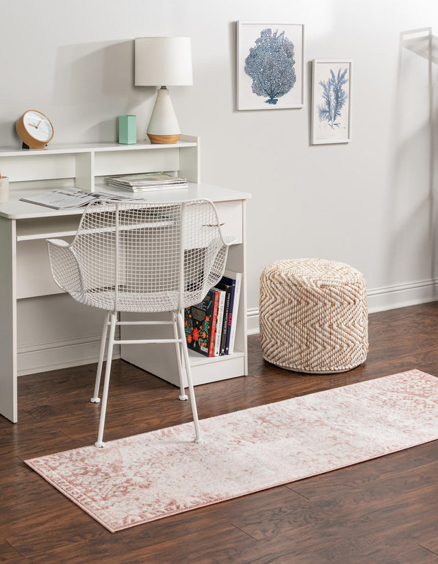 Pink 2' 7 x 12' Oxford Runner Area Rug