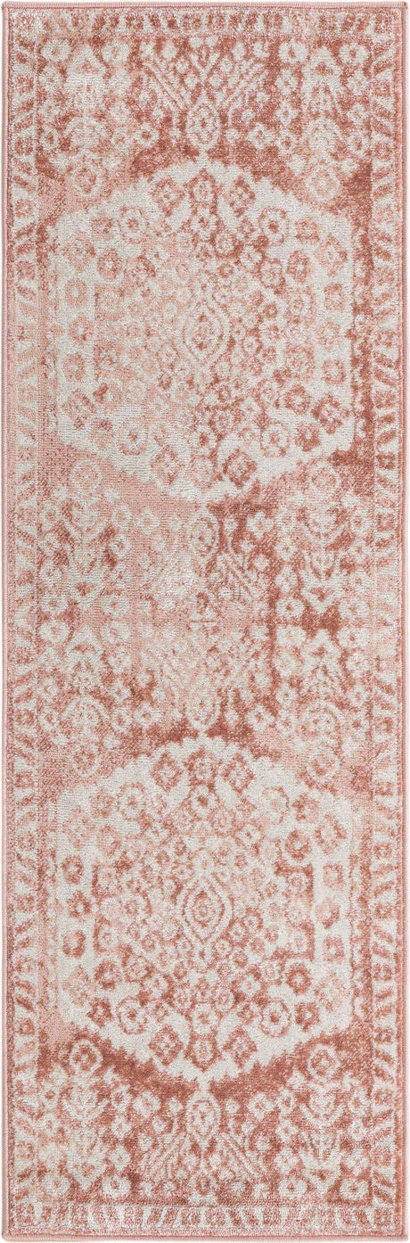 Pink 2' x 6' Oxford Runner Area Rug