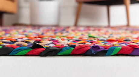 13 pcs Multicolor 0' 9 x 2' 6 Braided Chindi Indoor Stair Treads Accent Area Rug Staircase Set 100% Cotton Hand Braided Natural Eco-Friendly Boho Style Modern Carpet for Living Rooms Dining Office Dorm for Sale at Rug Engine