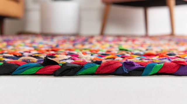 13 Pcs Multicolor 1' x 2' 6 Braided Chindi Stair Treads