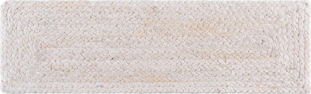 13 Pcs White 1' x 2' 6 Braided Jute Stair Treads