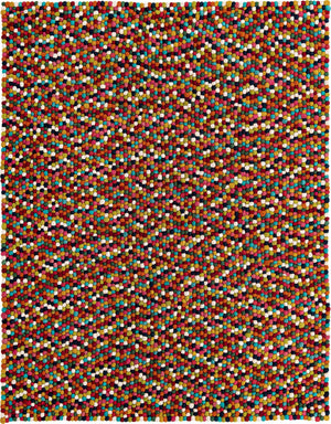 Multicolor 8' x 10' Felt Ball Rectangle Area Rug Stunning All Natural 100% Wool Luxury Hand Woven Carpet for Modern Home Interiors Soft Touch Marshmallow Rug for Sale at Rug Engine