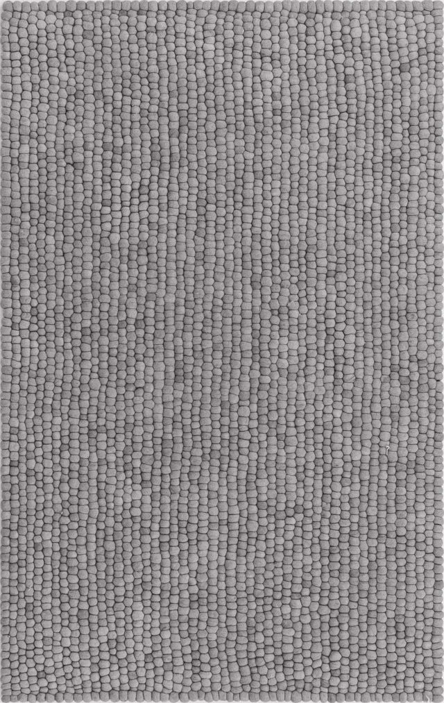 Gray 8' x 10' Felt Ball Rectangle Area Rug Stunning All Natural 100% Wool Luxury Hand Woven Carpet for Modern Home Interiors Soft Touch Marshmallow Rug for Sale at Rug Engine