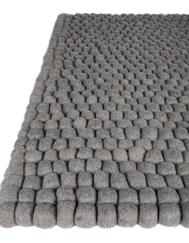 Gray 10' x 13' 1 Felt Ball Rectangle Area Rug Stunning All Natural 100% Wool Luxury Hand Woven Carpet for Modern Home Interiors Soft Touch Marshmallow Rug for Sale at Rug Engine