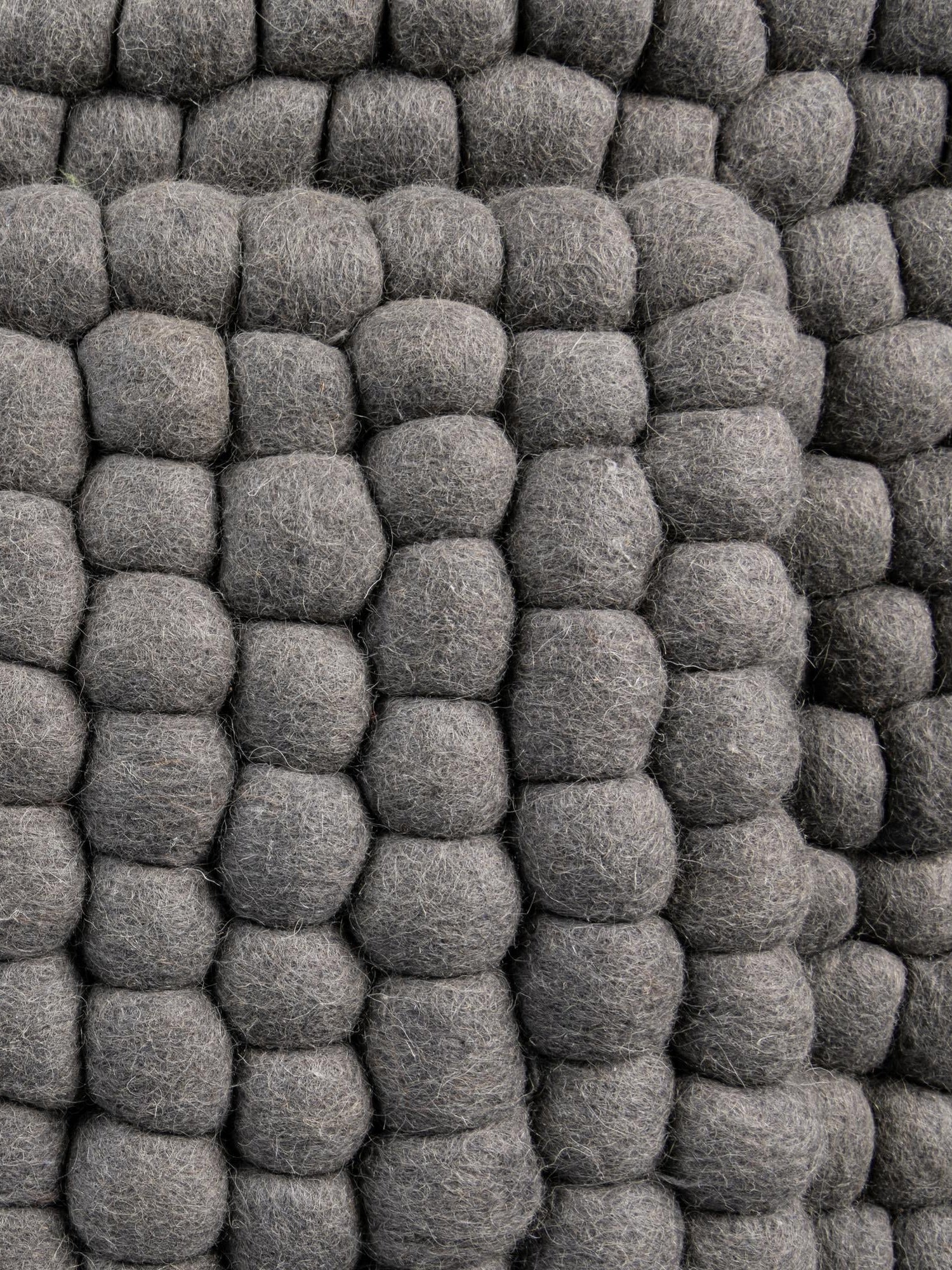 Gray 8' x 10' Felt Ball Rectangle Area Rug Stunning All Natural 100% Wool Luxury Hand Woven Carpet for Modern Home Interiors Soft Touch Marshmallow Rug for Sale at Rug Engine