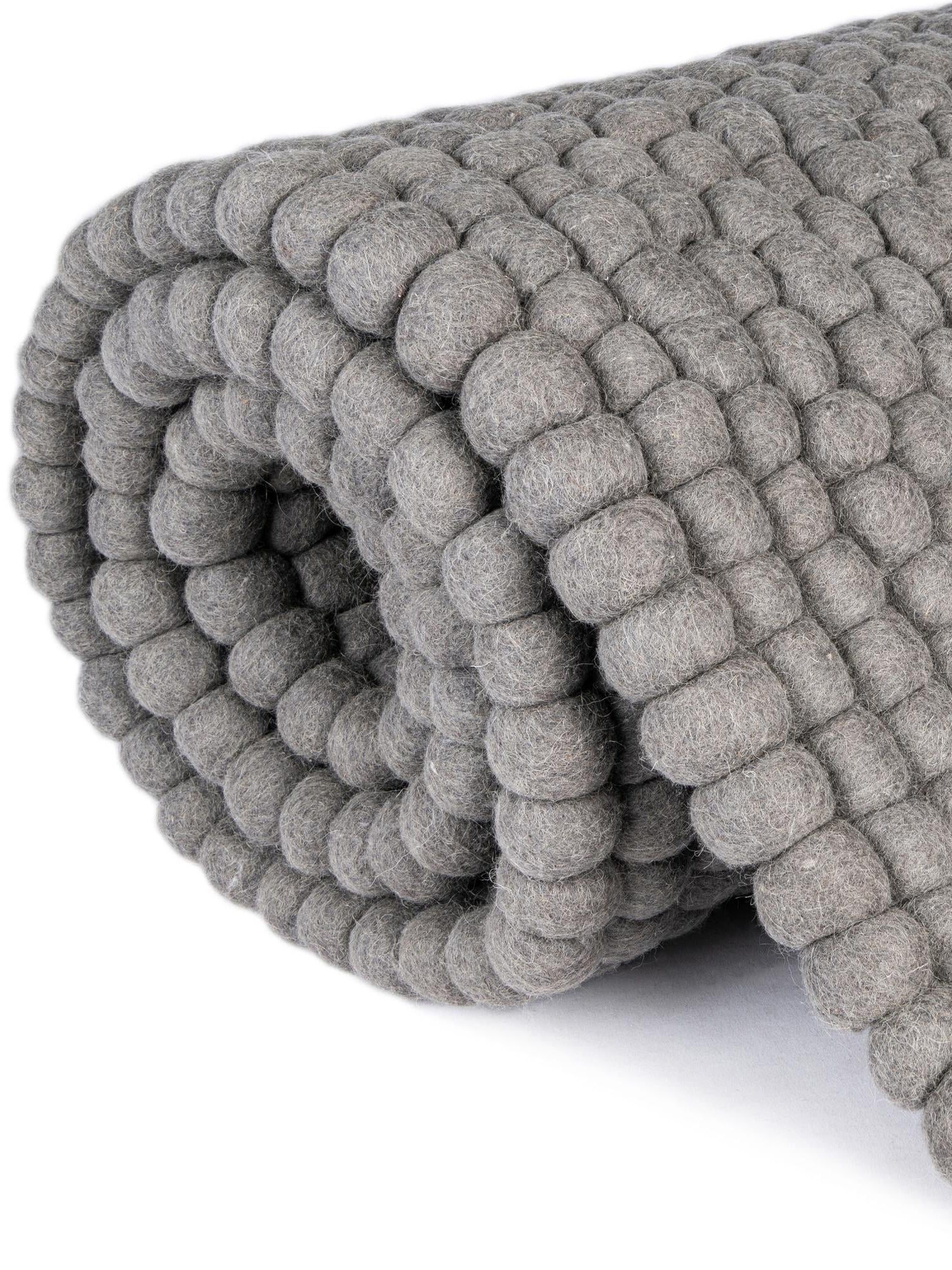 Gray 10' x 13' 1 Felt Ball Rectangle Area Rug Stunning All Natural 100% Wool Luxury Hand Woven Carpet for Modern Home Interiors Soft Touch Marshmallow Rug for Sale at Rug Engine