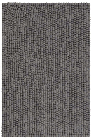 Gray 4' 1 x 6' 1 Felt Ball Rectangle Area Rug Stunning All Natural 100% Wool Luxury Hand Woven Carpet for Modern Home Interiors Soft Touch Marshmallow Rug for Sale at Rug Engine