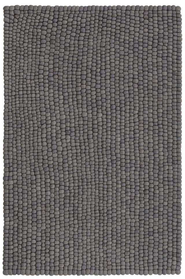 Gray 4' 1 x 6' 1 Felt Ball Rectangle Area Rug Stunning All Natural 100% Wool Luxury Hand Woven Carpet for Modern Home Interiors Soft Touch Marshmallow Rug for Sale at Rug Engine