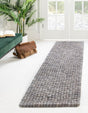 Gray 2' x 8' Felt Ball Runner Area Rug Stunning All Natural 100% Wool Luxury Hand Woven Carpet for Modern Home Interiors Soft Touch Marshmallow Rug for Sale at Rug Engine