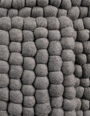 Gray 2' 7 x 9' 10 Felt Ball Runner Area Rug Stunning All Natural 100% Wool Luxury Hand Woven Carpet for Modern Home Interiors Soft Touch Marshmallow Rug for Sale at Rug Engine